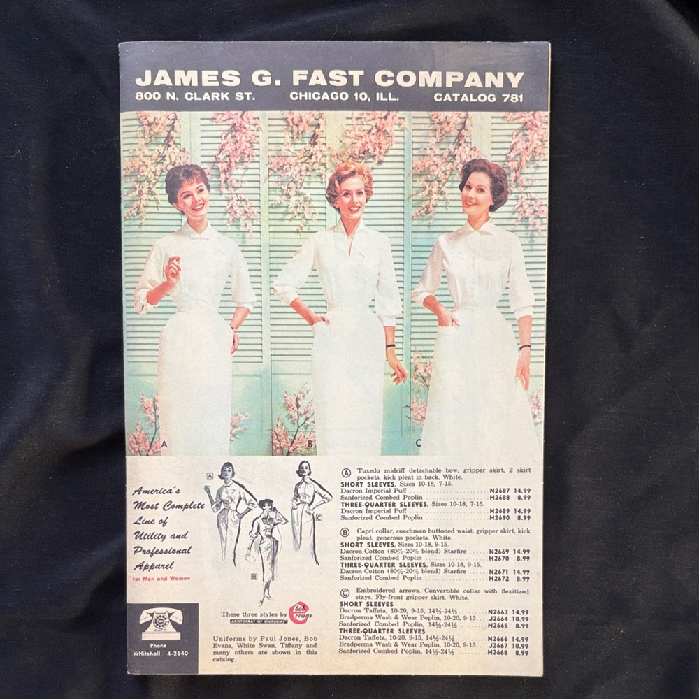 Vintage James G. Fast Company Catalog 1958!